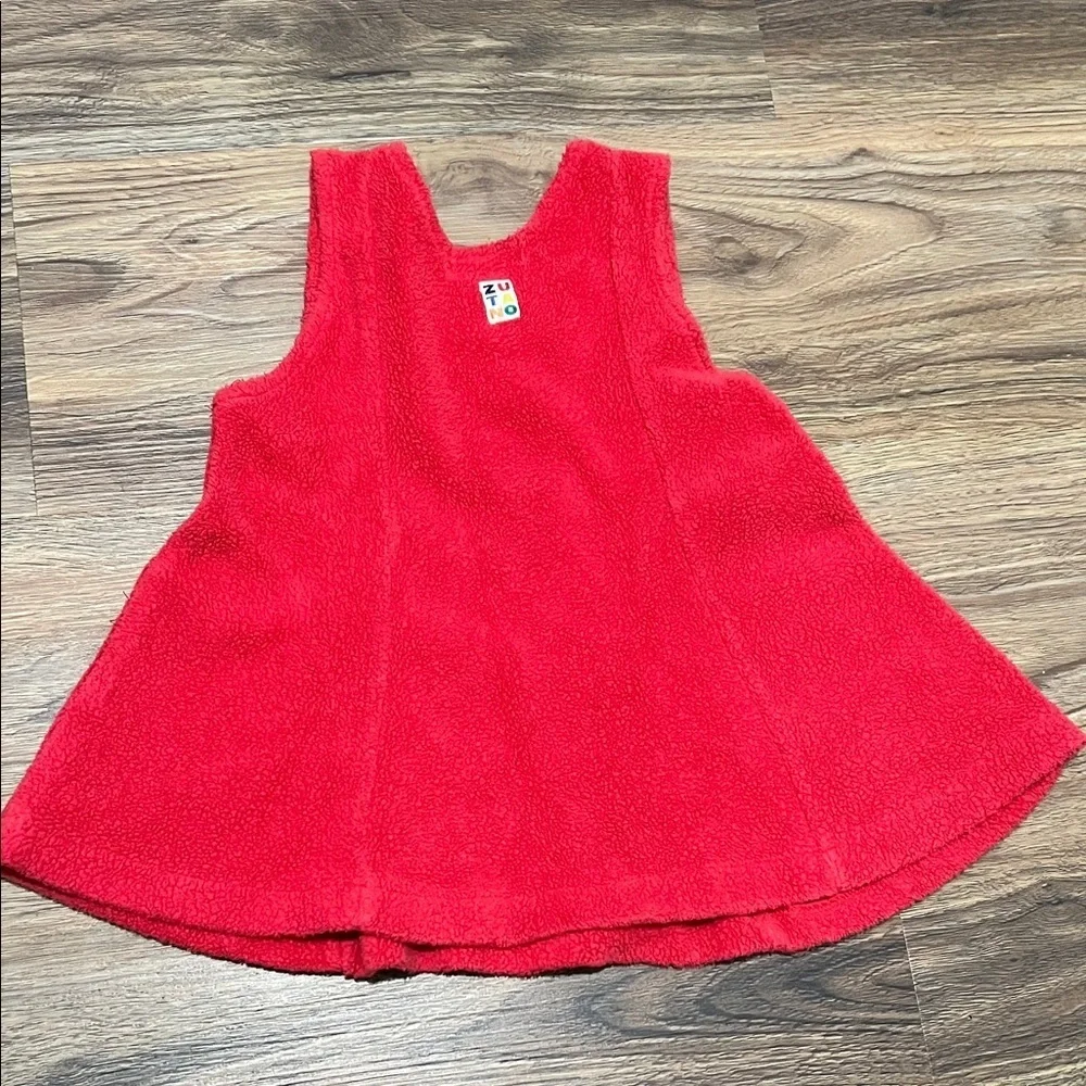 Zutano Bright Red Terry Cloth Swing Dress